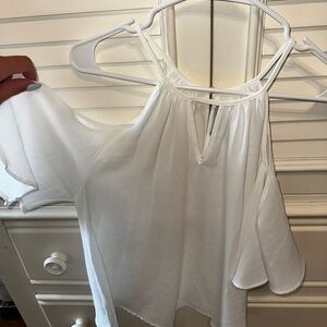 Elegant White Cold Shoulder Top